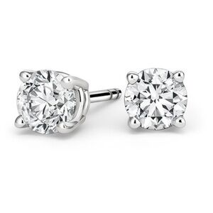 🎉 HOST PICK 🎉 Renaissance Collection 14k White Gold Round CZ Stud Earrings